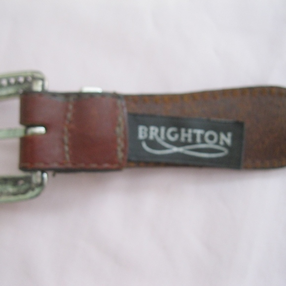 Vintage Brighton concho brown belt, like new! Sz S main image 4